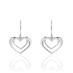 Boucles D'oreilles Pendantes Clarra Argent Blanc