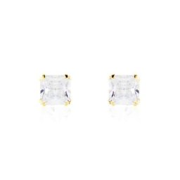 Boucles D'oreilles Puces Or Jaune Doreen Oxydes De Zirconium