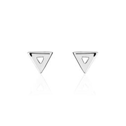Boucles D'oreilles Puces Severine Argent Blanc