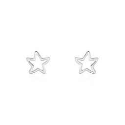 Boucles D'oreilles Puces Alphonsine Etoile De Mer Or Blanc