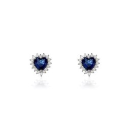 Boucles D'oreilles Puces Argent Blanc Sphinx Pierres