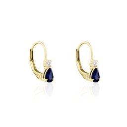 Boucles D'oreilles Pendantes Blossom Saphir