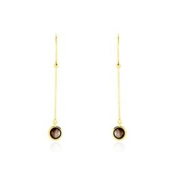 Boucles D'oreilles Pendantes Arenale Or Jaune Quartz