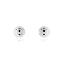 Boucles D'oreilles Puces Virgie Argent Blanc