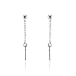 Boucles D'oreilles Pendantes Argent Blanc Maic