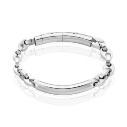 Bracelet Identitée Zion Acier Blanc