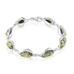 Bracelet Argent Blanc Marie-pauline Ambre