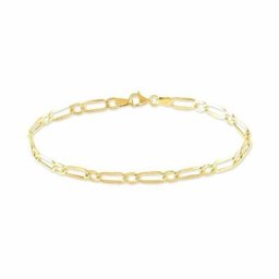 Bracelet Cameo Maille Alternee 1/3 Or Jaune