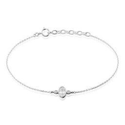 Bracelet Argent Blanc Afonso Oxyde De Zirconium