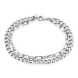 Bracelet Argent Blanc Issac