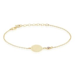 Bracelet Giusto Plaque Or Oxyde De Zirconium