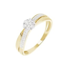 Bague Magnolia Croisee Or Jaune Diamant