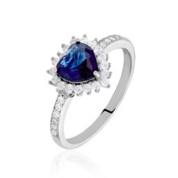 Bague Sphinx Argent Blanc Pierre Et Oxyde De Zirconium