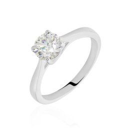 Bague Solitaire Fiona Or Blanc Diamant Synthetique