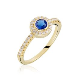 Bague Plaqué Or Eugenie Pierre Synthétique