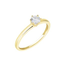 Bague Solitaire Natalia Or Jaune Diamant Synthetique