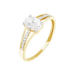Bague Solitaire Fallon Or Jaune Oxyde De Zirconium