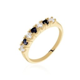Bague Isee Plaqué Or Oxydes De Zirconium