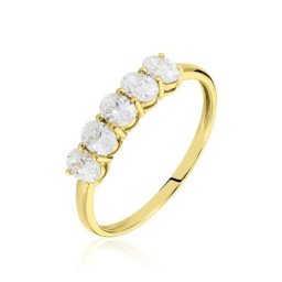 Bague Or Jaune Maegan Oxydes De Zirconium