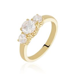 Bague Hilar Plaqué Or Oxydes De Zirconium