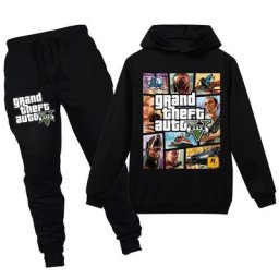 Grand Theft Auto V GTA 5-Sweat à Capuche et Pantalon pour Enfant et Adolescent Ensemble de 2