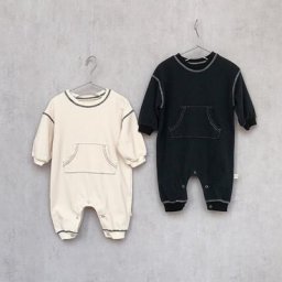 Barboteuse en coton à manches longues pour bébés filles et garçons combinaison décontractée pour