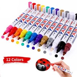 Stylo marqueur huileux étanche pour voitures et roues caoutchouc automatique coloré peinture en
