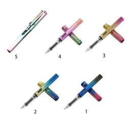 Stylo plume rempli de piston pour enfants et adultes plume EF encre de calligraphie 0.38mm