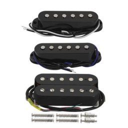 FLEOR JESingle Coil en céramique 514-ups et Humbucker 514-up noir HSS JEParts 3 pièces