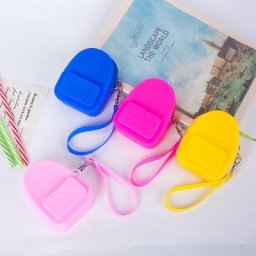 Porte-monnaie portable en silicone pour enfants portefeuille mignon sacs à main pour enfants