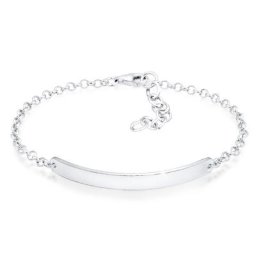 KUZZOI - KUZZOI Bracelet Basic Matt Geo Lässig Platte 925 Sterling Silber 1 unité