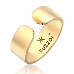 KUZZOI - KUZZOI Bague Hommes Bande Design Ouvert Intemporel en Argent Sterling 925 1 unité