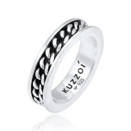KUZZOI - KUZZOI Bague Bandring pour hommes Panzer Design Trend en argent sterling 925 1 unité