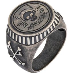 caï - Bague pour hommes 925 Argent anthracite 1 unité