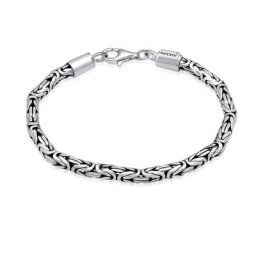 KUZZOI - KUZZOI Bracelet Chaîne de base pour hommes en plaqué or 925 argent sterling 1 unité