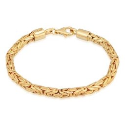 KUZZOI - KUZZOI Bracelet Hommes Rond maillons tendance en argent sterling 925 1 unité