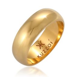 KUZZOI - KUZZOI Bague La tendance de base la bannière masculine est robuste et lisse en 1 unité