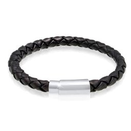 KUZZOI - KUZZOI Bracelet Echtleder Magnet Basic Cool 925 Sterling Silber 1 unité