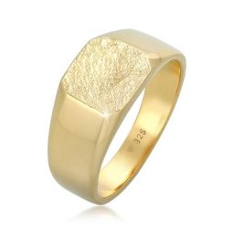 KUZZOI - KUZZOI Bague Signet pour homme - Structure carrée de base mate et solide en 1 unité