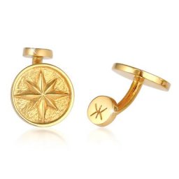 KUZZOI - KUZZOI Boutons de Manchette Boussole pour homme symbole maritime, en argent 925 S bouchon bouteille 1 unité