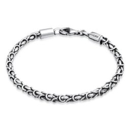 KUZZOI - KUZZOI Bracelet Hommes de base Massive Moderne en argent sterling 925 1 unité