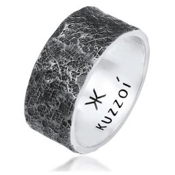 KUZZOI - KUZZOI Bague Structure organique des bracelets pour hommes en argent sterling 925 1 unité