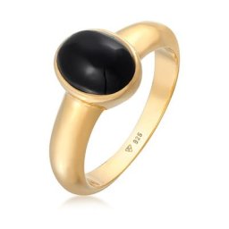 KUZZOI - KUZZOI Bague Hommes ovale de base avec onyx en argent sterling 925 1 unité
