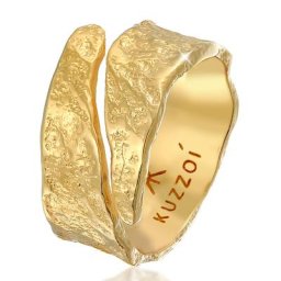 KUZZOI - KUZZOIBague pour homme Structure usagée d'aspect oxydé en argent sterling 1 unité