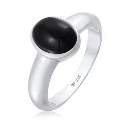 KUZZOI - KUZZOI Bague Hommes ovale de base avec onyx en argent sterling 925 1 unité