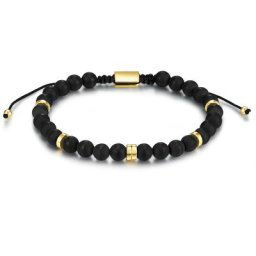 Männerglanz - Bracelet en pierres précieuses Agate Noir 1 unité