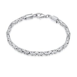 KUZZOI - KUZZOI Bracelet Chaîne de base pour hommes en plaqué or 925 argent sterling 1 unité
