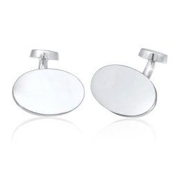 KUZZOI - KUZZOI Boutons de Manchette Hommes Ovale Elégant en argent sterling 925 bouchon bouteille 1 unité