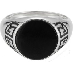 caï - Bague pour hommes 925 Argent noir 1 unité
