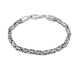 KUZZOI - KUZZOI Bracelet Chaîne de base pour hommes en plaqué or 925 argent sterling 1 unité